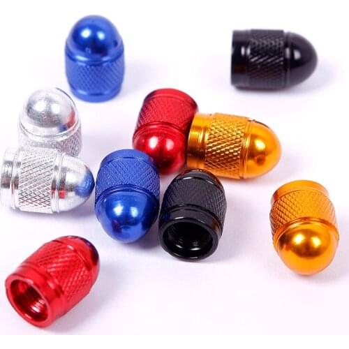 4 PC/LOT Car Styling Car Covers Aluminum Bullet Car Truck Air Port Cover Tire Rim Valve Wheel Stem Caps Tapones Valvula