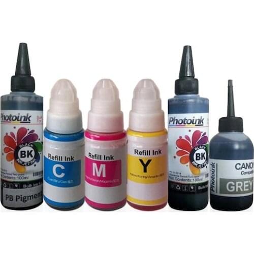 6 Cartridges compatible for Canon Printers 6 PCs Ink SET (PHOT 86515535