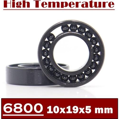 6800 High Temperature Bearing 10*19*5 mm ( 2 Pcs ) 500 Degrees Celsius Thin Section Bearings Full Ball Bearing