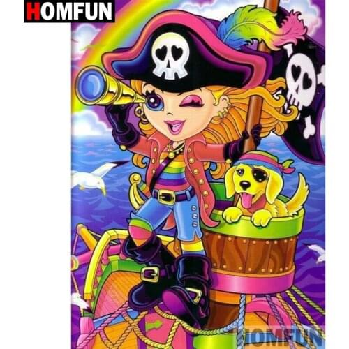 HOMFUN Full Square/Round Drill 5D DIY Diamond Painting "Cartoon character" Embroidery Cross Stitch 3D Home Decor Gift A12464