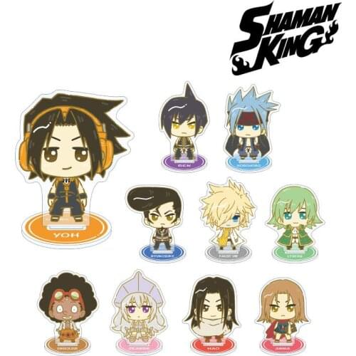 Anime SHAMAN KING Q Versions Small Acrylic Stand Figure Model Plate Tabletop Decor Toy YOU ASAKURA AMIDAMARU MANTA OYAMADA
