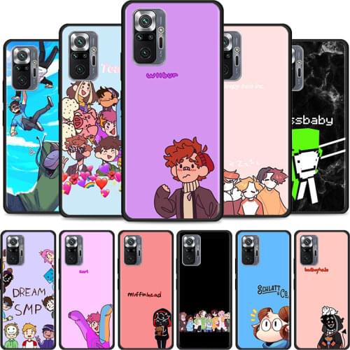 Dream Smp Cover For Xiaomi Redmi 9 9C 8 9A 7A 7 8A K40 6A 6 K30 Pro 9T K20 Cell Phone Case Black Soft Shell Coque