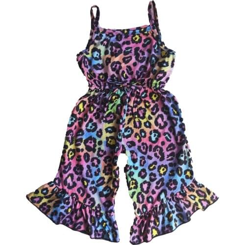 Newborn Infant Baby little Girls clothing children Colors Leopard Jumpsuit Kids toddler boutique Summer capris Romper Clothes