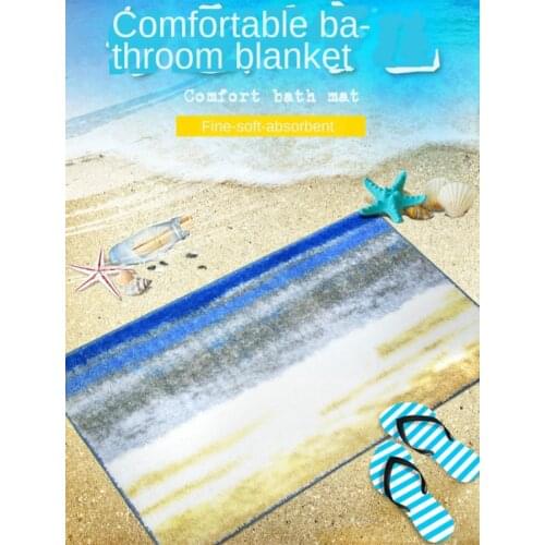 Home Carpet Floor Mats Printed Blankets Bathroom Mats Toilet Water Absorption Entry Anti-skid Foot Pads Machine Washable