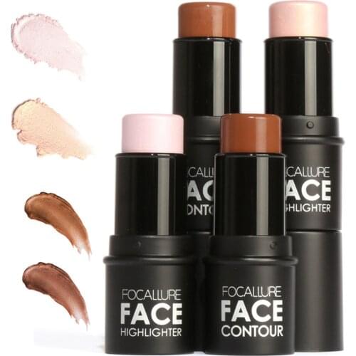 FOCALLURE Highlighter pen Face Concealer Contouring Bronzer brighten 3D Contour Makeup Glow highlighter stick