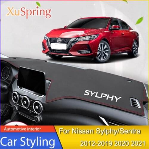 Car Dashboard Cover Mat Sun Shade Pad Instrument Panel Carpets Anti-UV For Nissan Sylphy/Sentra Mk14/13 2012-2021