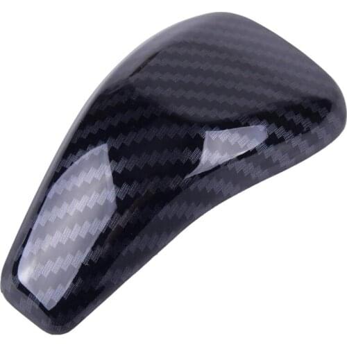 Car Carbon Fiber ABS Gearshift Gear Shift Lever Knob Cap Cover for Subaru Crosstrek XV 2018+ Forester SK 2019