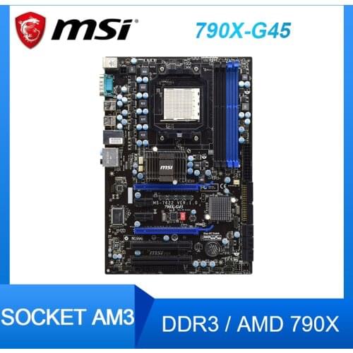 For MSI 790X-G45 original original Motherboard AMD 790X Socket AM3 DDR3 16GB SATA II ATX Desktop Motherboard