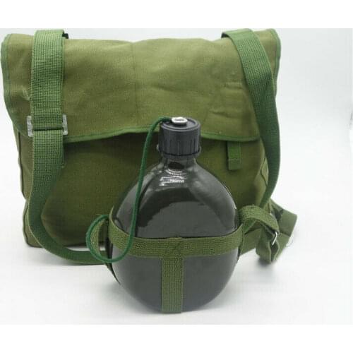 SET VIETNAM WAR CHINESE ARMY PLA 1965 CANVAS SATCHELS & TYPE 87 WATER BOTTLE