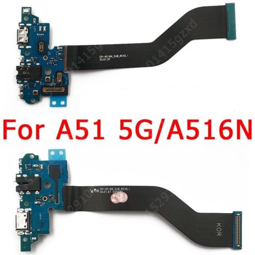 Original USB Charge Board for Samsung Galaxy A51 5G A516N Charging Port PCB Dock Connector Flex Cable Replacement Spare Parts