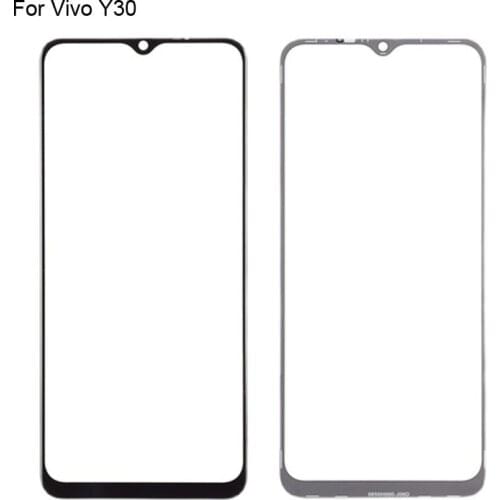 For Vivo Y30 Front LCD Glass Lens touchscreen For Vivo Y 30 V2036A Touch screen Panel Outer Screen Glass without flex