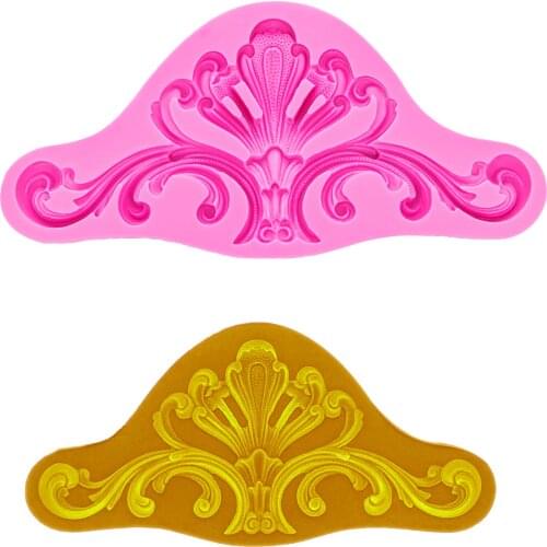 Food grade 3D fondant cake silicone mold lace shaped for polymer clay chocolate pastry candy making decoration tools F1224