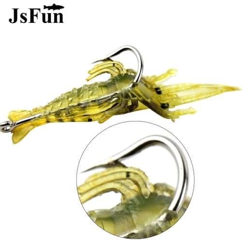 4cm 1.3g 30PCS Saltwater/Freshwater Shrimp Lure with Hook Soft Artificial Fishing Lure Mini Carp Fishing Bait X034