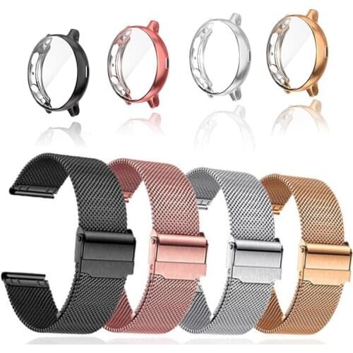 Strap For Samsung Galaxy Watch Active 2 40mm 44mm Band With Protector TPU Case Screen Watch 3 41/45MM 46MM Bracelet Accessories