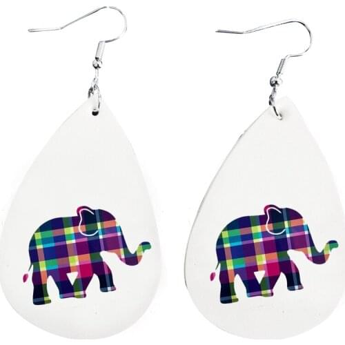 Don't Lose Hope Faux Leather Cactus Decal Patterned Earrings