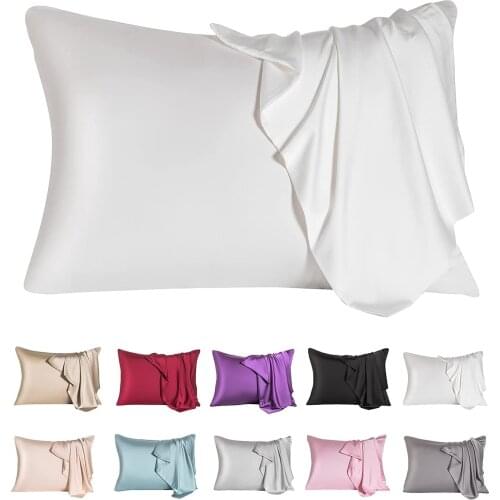 Pure silk pillowcase silky pillowcase souvenir natural silk pillowcase mulberry silk pillow case standard queen king multicolor