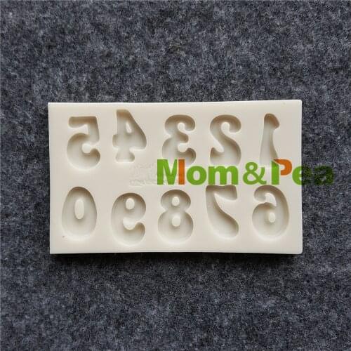 Mom&Pea MPB0073 Numbers Shaped Silicone Mold Cake Decoration Fondant Cake 3D Mold Food Grade