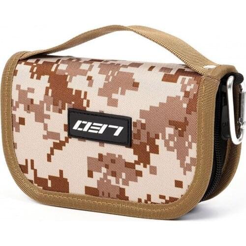 Outdoor Fishing Bags Large Capacity Portable Canvas Zipper Sequin Spoon Lures Hook Bags Desert Oxford Cloth Camouflage