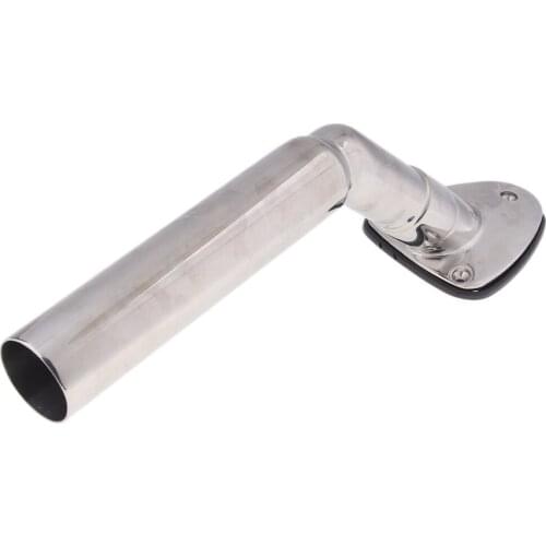 316 Stainless Steel Flush Mount Fishing Rod Holder Polished Surface