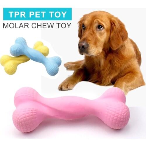 Bones Shape Pet Toys TPR Foamed Environmentally Chew Molars Gnawing Dog Toy For Medium Big Dogs Training Pets Interaction Toys