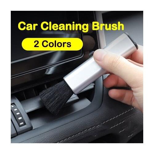 Car Detailing Retractable Brush Auto Air Outlet Conditioner Dashboard Keyboard Cleaning Detailing Tools Car Wash Accessories