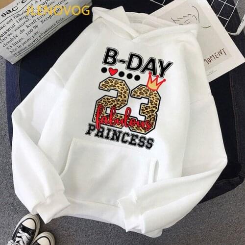 11-23th Princess Birthday Party Print Hoodies Women Clothes 2020 Princess Crown Graphic Sweatshirt Femme Harajuku Jumper Coat
