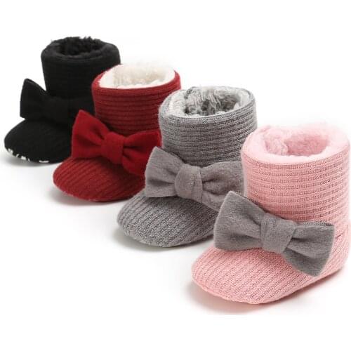 Winter Baby Girl Boy Snow Boots Cute Girly Baby Shoes Winter Booties Infant Toddler Newborn Crib Shoes Size 0-18M First Walker