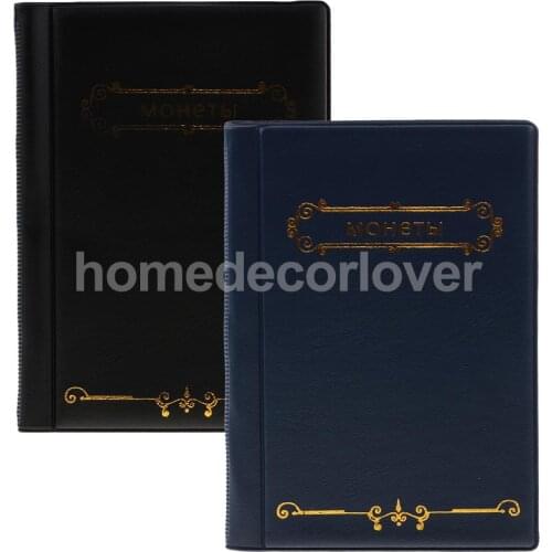 2Pcs 120 Pockets Coins Holder Album Book Money Storage Folder Protector 27.5mm