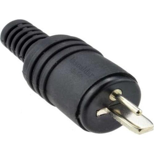 2pcs Power Audio Lamp Signal Plug Adapters HiFi Screw Terminals Connector 2 Pin Black DIN Plug Speaker Electrical Equipment