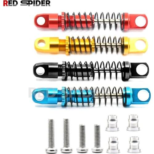 2pcs for WPL D12 RC Car Metal Rear Shock Absorber Damper with Mount Fixed Seat Upgrades Parts Accessories