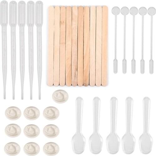 35 Pcs/Set Resin Mold Tools Kit Dropper Stirring Rod Finger Cots for DIY Epoxy UV Resin Jewelry Making Tool