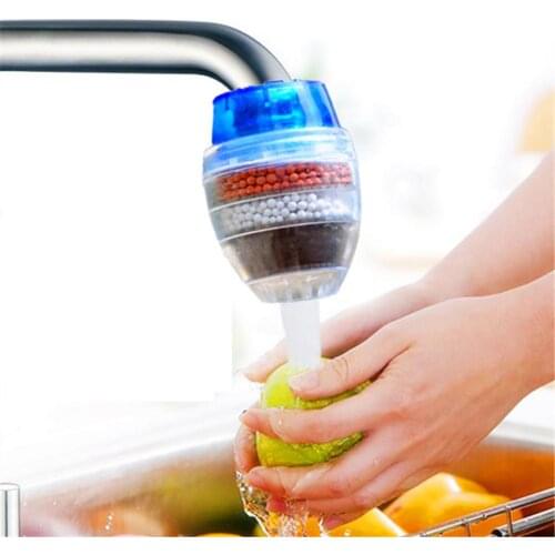 5 Layers Household Kitchen Home Carbon Faucet Mini Tap Water Clean Filter Purifier Filtration Cartridge Carbon Water Filter
