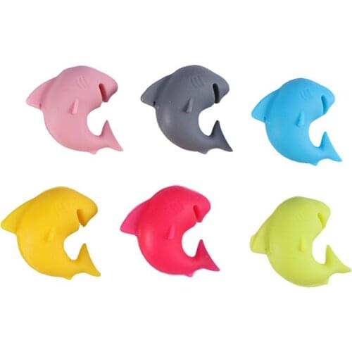 6PCS Wine Glass Charm Reusable Silicone Shark Tits Wine Glass Mark Wine Glass Recognizer Cup Distinguisher
