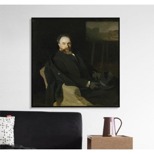 "Aureliano de Beruete" by Joaquin sorolla Oil Painting Reproduction Canvas on Abstract Poster Print Wall picture for living room