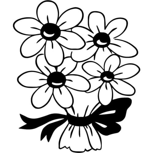 Car Stickers Bouquets of High Quality PVC Car Decoration Accessories Decals Creative Waterproof Sunscreen Apply To Car Window