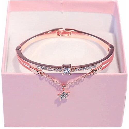 B001 Korean Version Full of Drill Bracelets Female Simple Hundred Stars Fresh Girl Love Honey Bracelet Jewelry Gifts