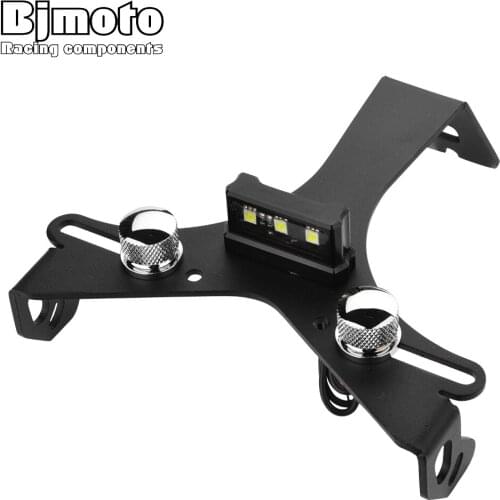 BJMOTO For DUCATI 848 1098 1098S Motorcycle Aluminum License Number Plate Frame Holder Bracket Black