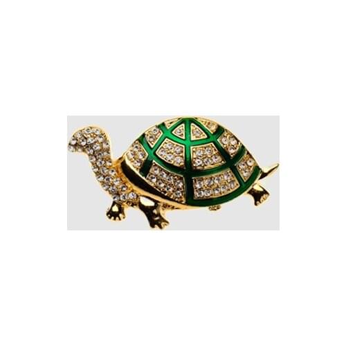 Amorita boutique design green tortoise Brooches