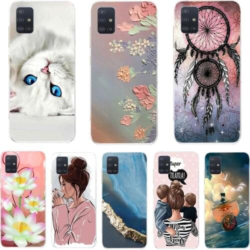For Samsung Galaxy A51 Case Silicon Back Cover Phone Case For Samsung A515 Soft Case bumper coque full protect