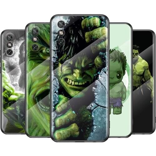 Marvel Hulk For Huawei Y6 Y7 Y9 Y5P Y6P Y8S Y8P Y9A P Smart Z 2019 2020 2021Tempered Glass Cover Phone Case