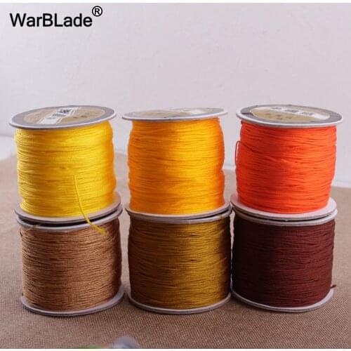 WarBLade 120m 0.8mm Cotton Cord For Jewelry Making Nylon Cord Thread Chinese Knot String Rope Beads DIY Weave Bracelet Necklace