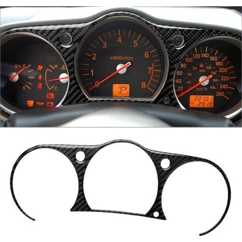 Car Carbon Fiber Interior Instrument Cluster Panel Cover For Nissan 350Z 2006 2007 2008 2009 ABS Plastic Car Styling Accessories