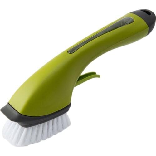 Kitchen Multi-Function Cleaning Brush Long Handle Dish Washing Brush with Soap Dispenser Household Cleaning Tools for Bathroom