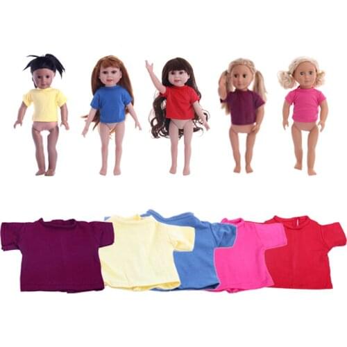 Doll Clothes Fashion T-shirt For 18 Inch And Born Baby Generation Birthday Girls Toy Gifts