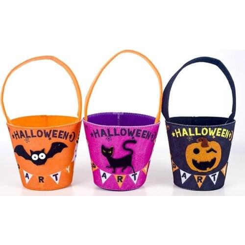 New Halloween Decoration Halloween Gift Fabric Felt Wansan Trouble Candy Collection Bag Childrens Candy Handbag