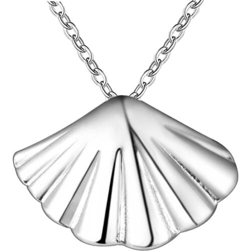 Wholesale Charm Silver Color Pendants For Women Fashion Jewelry Necklace Lady Fashion Jewelry Pendant Lotus Leaf AN260/azqajqxa