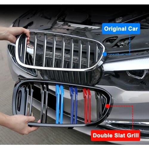 1 Pair Front Kidney Sport Grille Racing Grill Double Slat for BMW F32 F33 F36 F82 420i 428i 435i M4 2014-2018 Car Styling