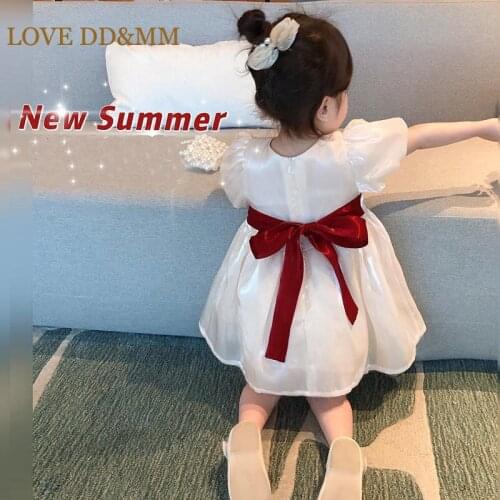LOVE DD&MM Girls Princess Dresses New Summer Bow Kids Party Dress Loose Clothes Children Clothing Vestidos 3-8