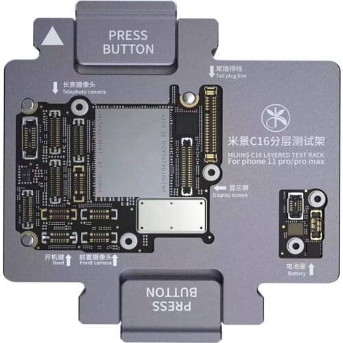 MJ Mainboard Tester Jig Fixture C11 C13 C15 C16 C17 C18 for iPhone X XS XSMAX 11 11Pro MAX Board Function Testing PCB Holder