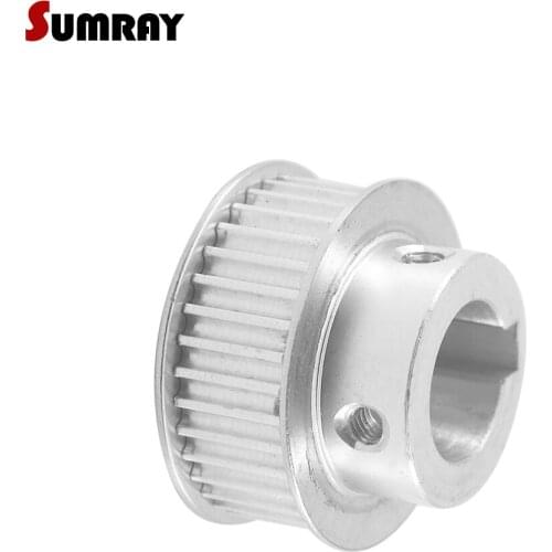 SUMRAY 3M 32T Keyway Timing Pulley 8/10/12/12.7/14/15/16mm Bore keyway Diameter 3/4/5mm 11/16mm width Synchronous Pulley Wheel